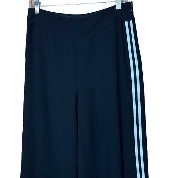 Express High Rise Cropped Black White Striped Side Career Culotte Pants 10 NWOT - Picture 2 of 6